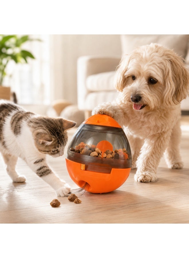 vsell24 Interactive Treat Dispensing Tumbler Toy for Dogs & Cats – Self Food Feeder Puzzle Toy for Small & Medium Pets Slow Feeding & Mental Stimulation - Image 1