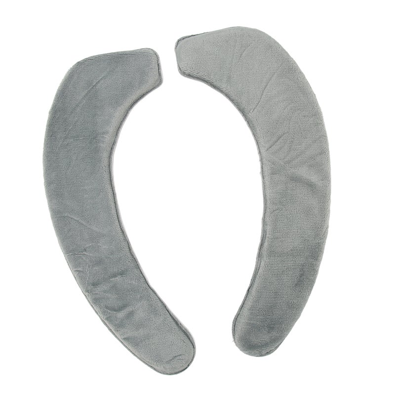 2 Pcs Toilet Warmer Cover Soft Comfortable Warm Washable Self Adhesive Flannel Toilet Seats Cover Cushion Grey - Image 1