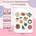 Derzio 25 pcs A4 117 x 83 Frosting Sheets Icing Sheets Edible Paper for Cakes Printable Sugar Sheets Cake Edible Sheets Edible image Paper for Cake Toppers Cakes Cookies  Decor - Image 4