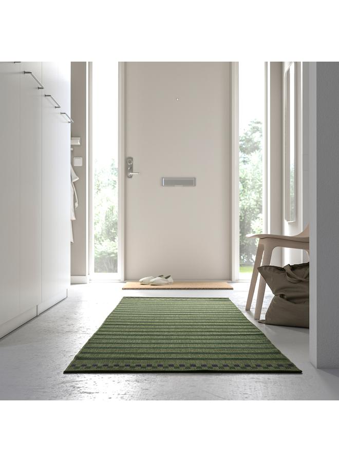 erorex Rug flatwoven, in/outdoor, green purple/striped, 80x250 cm - Image 5