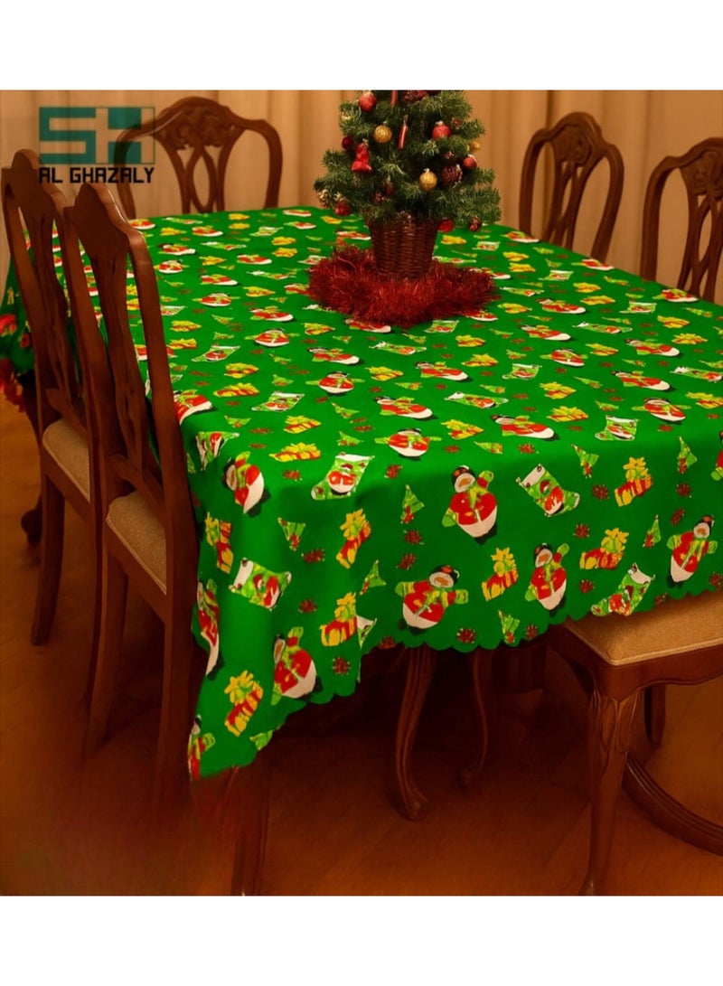 Christmas tablecloth, rectangular, 150*240 cm, Christmas tablecloth with Christmas design