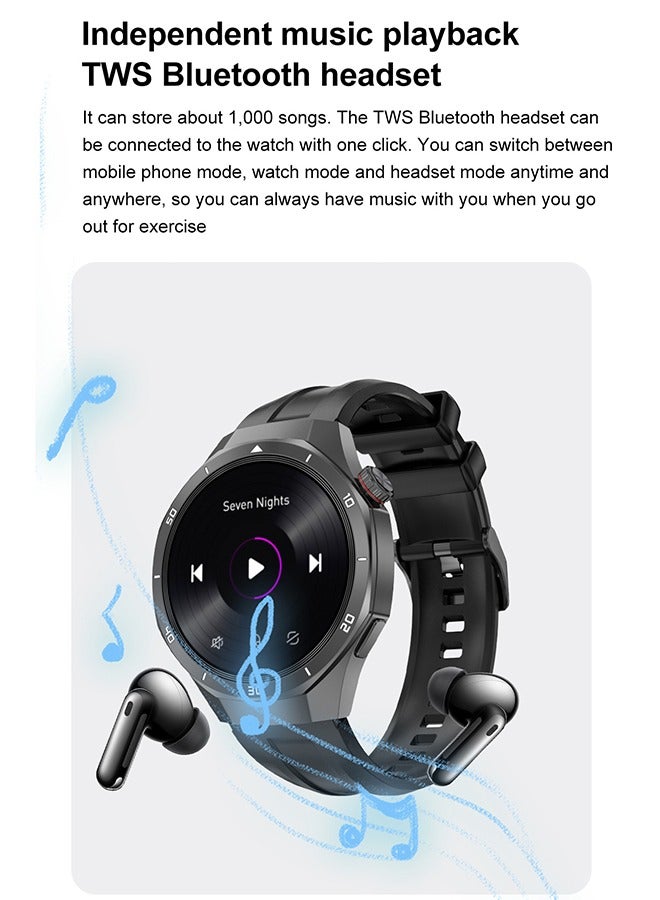 RollsTimi  Smart Watches for Men, Bluetooth Call Fashion Smart Watch, Waterproof Fitness Tracker with Heart Rate/Sleep Monitor/100+ Sports Modes, Watch for Android Phones & iPhone, Black Steel  - Image 5