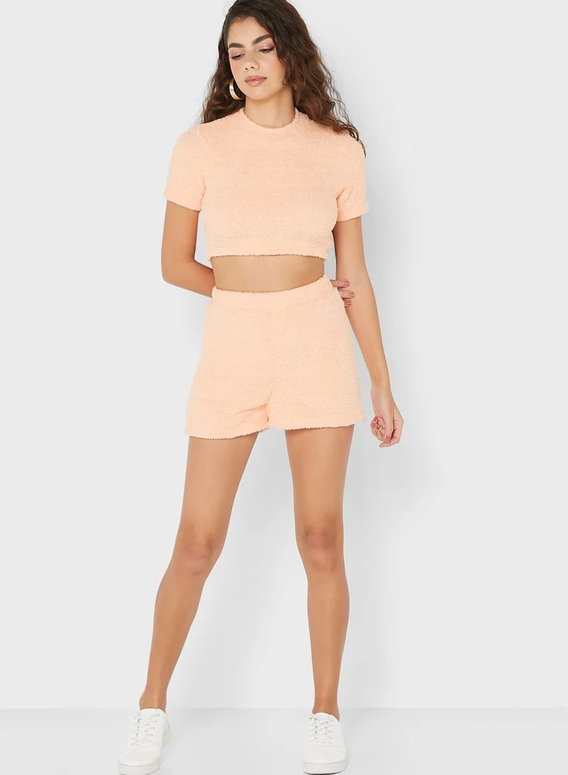 saint genies High Waist Knitted Shorts