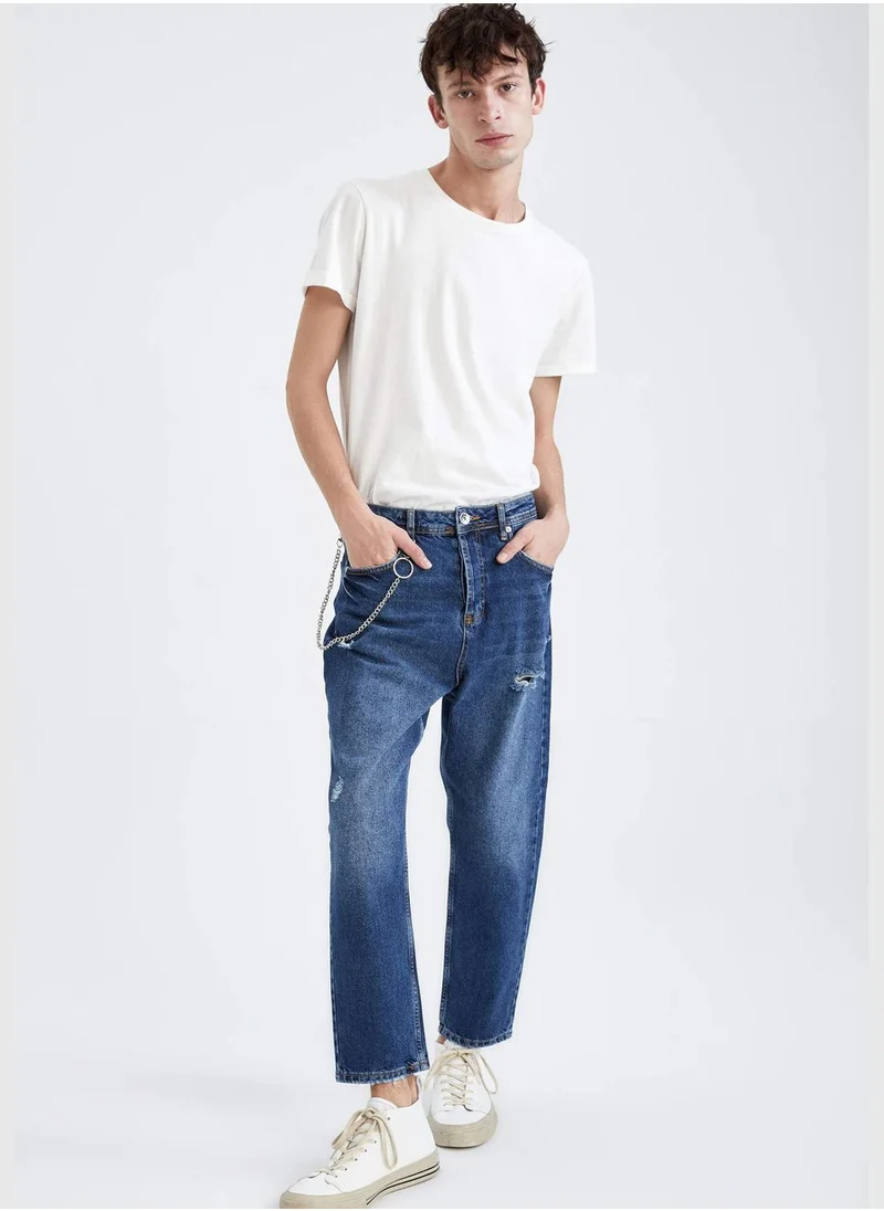 DeFacto Loose Fit Distressed Jean Trousers