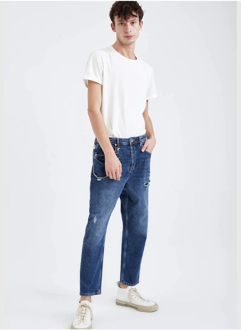 DeFacto Loose Fit Distressed Jean Trousers