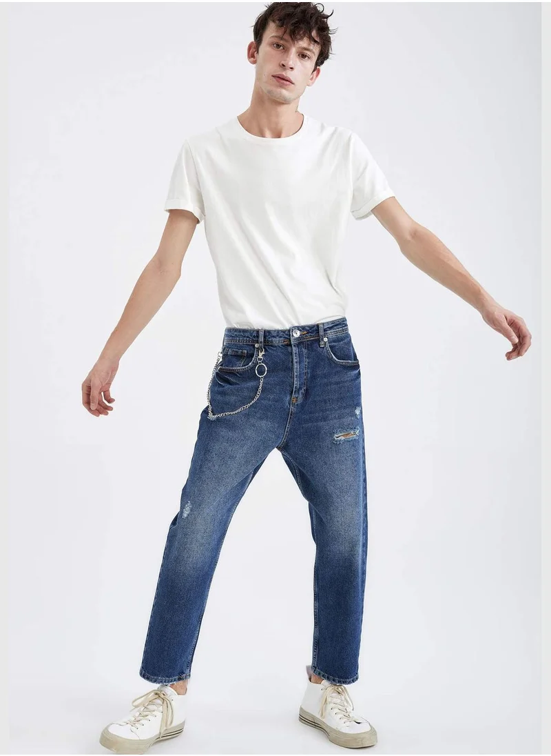 DeFacto Loose Fit Distressed Jean Trousers