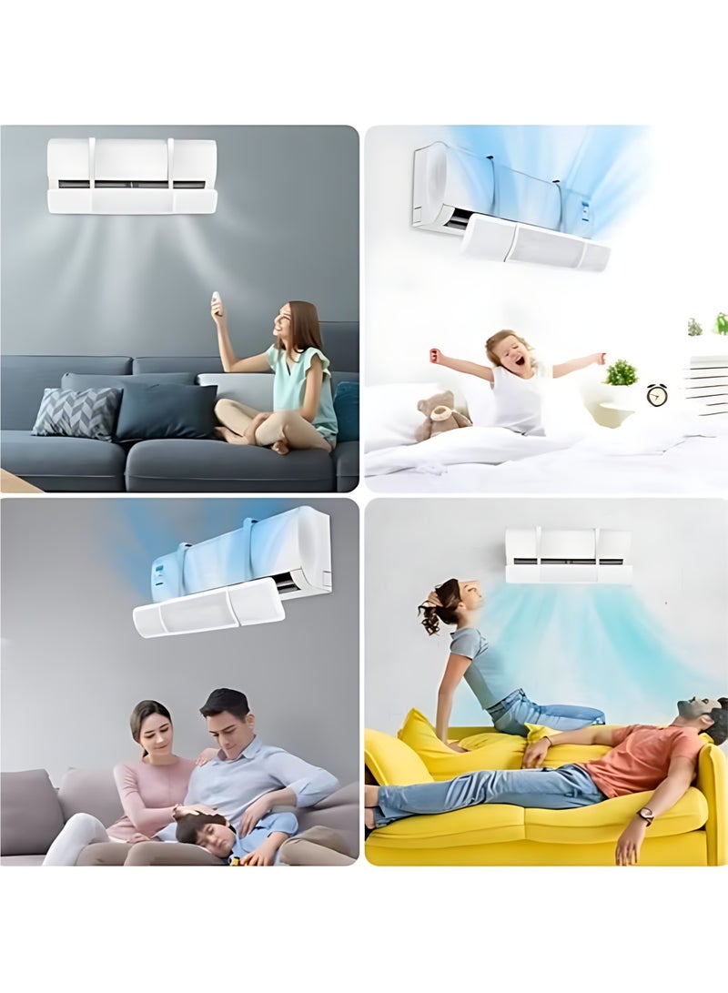 صن سباير عاكس هواء تيار متردد لمكيف الهواء، غطاء مكيف هواء عالمي مضاد للنفخ المباشر، حجم قابل للتعديل ليناسب جميع الأحجام، عاكس رياح مقاوم للانفجار واتجاه الرياح - Image 4