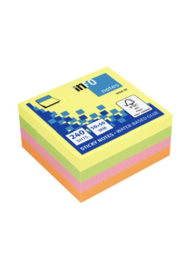 infonotes - STICKY NOTE, 240 sheets, 50 x 50mm, Brilliant color