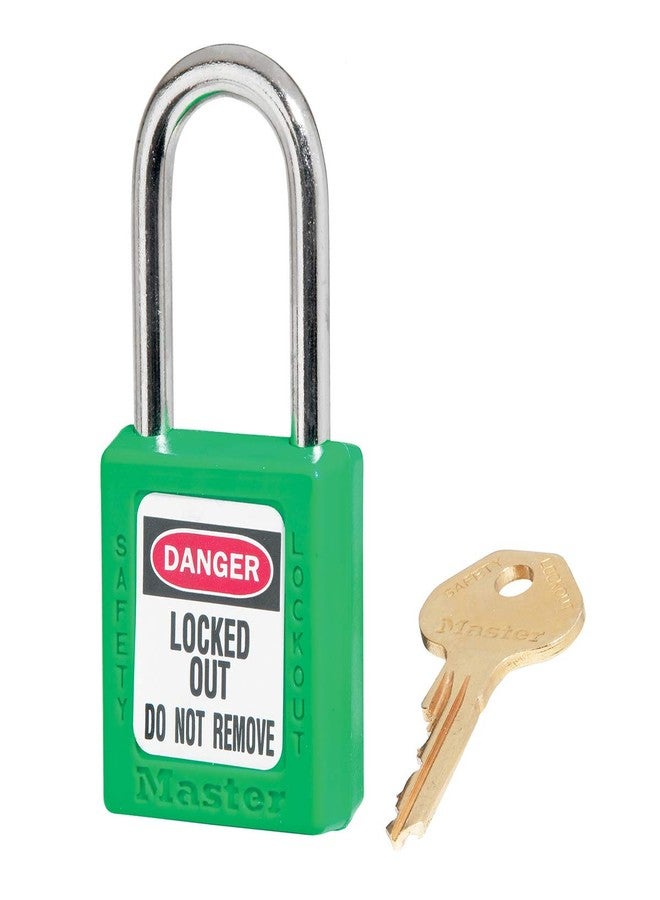 Master Lock 410GRN Lockout Tagout Safety Padlock with Key Green 0.25 in. Shackle Diameter - Image 1