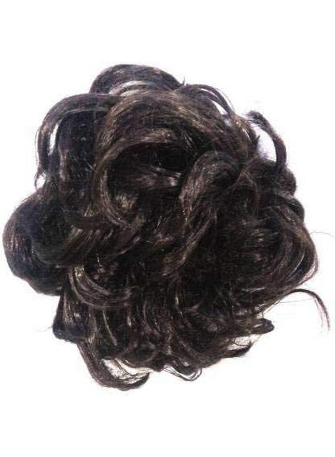 Chanderkash 1 Pcs Synthetic Nylon Messy Curly Hair Claw/Clutcher Bun Hair Extension for Women and Girls (Black) - Image 2