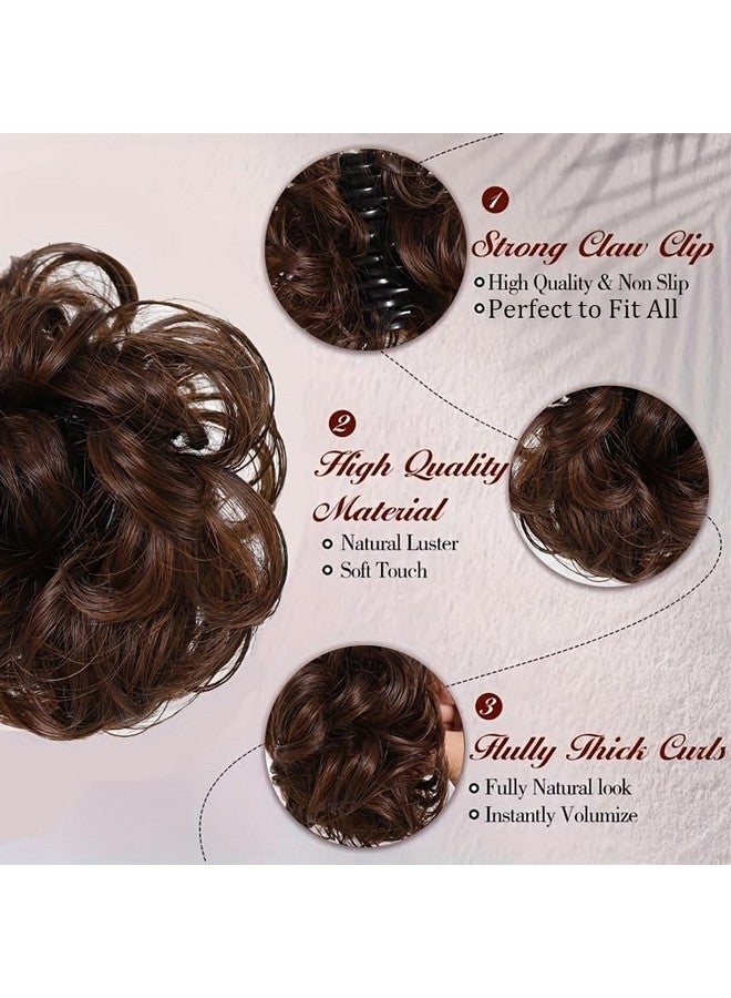 Chanderkash 1 Pcs Synthetic Nylon Messy Curly Hair Claw/Clutcher Bun Hair Extension for Women and Girls (Black) - Image 4