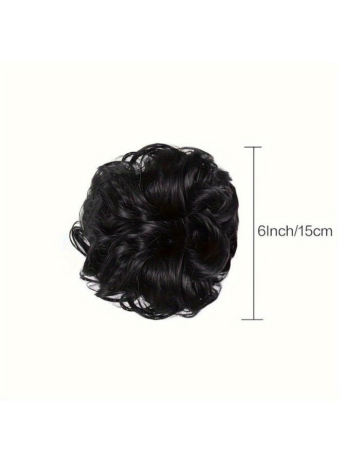 Chanderkash 1 Pcs Synthetic Nylon Messy Curly Hair Claw/Clutcher Bun Hair Extension for Women and Girls (Black) - Image 5