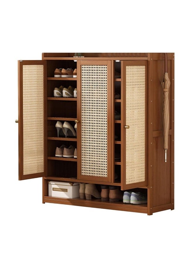 keke Large Capacity Entryway Storage Rattan Dustproof Shoe Cabinet - Image 1