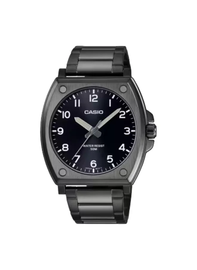 CASIO Men's Analog Display Watch With Black Stainless Steel Strap - MTP-E730B-1AVDF