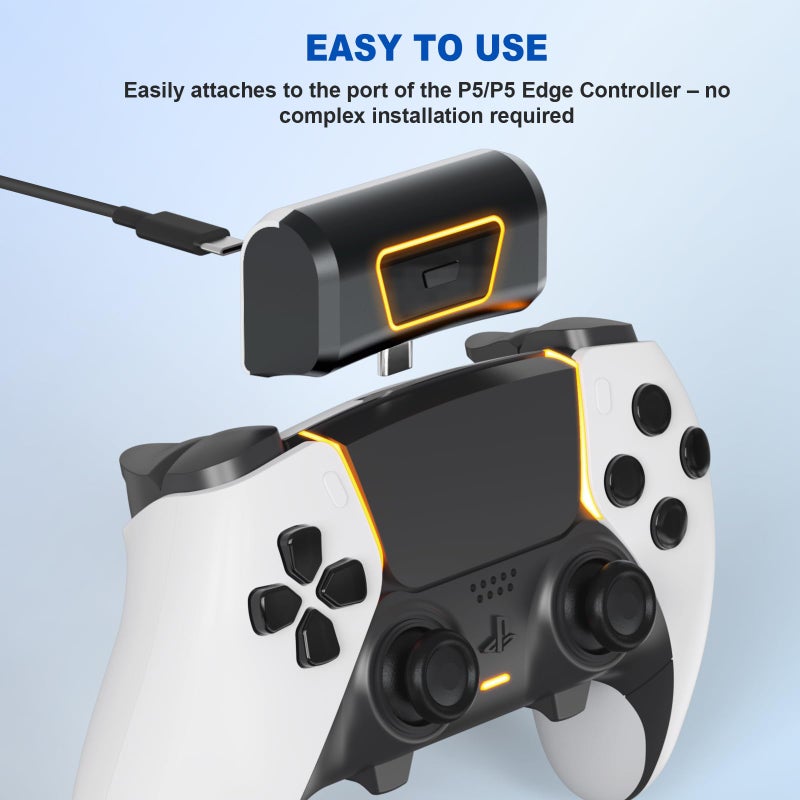 JOYTORN Rechargeable Battery Pack Compatible with PS5 Dualsense/Edge Controller,Play and Charge Kit for PlayStation 5 Controller,USB Type-C Charging Cable,+10 Hours of Battery Life,1 Pack - Image 4