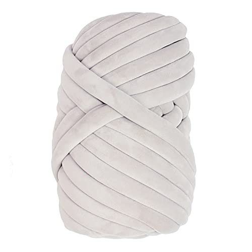 Casaphoria Chunky Yarn for Hand & Arm Knitting, Super Soft Giant Yarn for DIY Blankets & Pillows (Light Grey, 2.3Lbs/47Yards) - Image 5