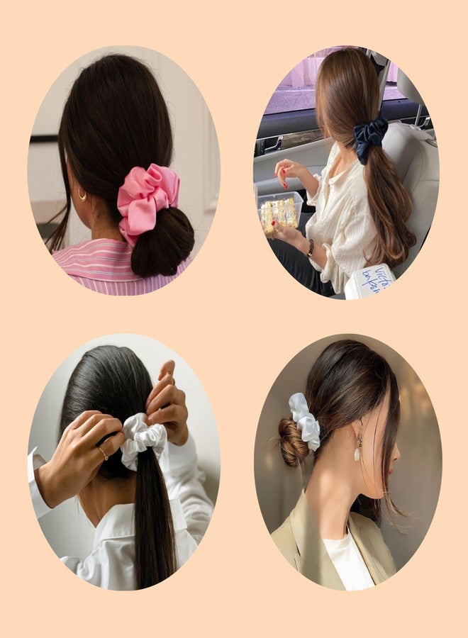 CARRYTHECUTE Premium Satin Scrunchies for Woman and Girls | Anti-Hair Breakage Hair Ties | Smooth Ponytail Holders | Best Gift (Pack of 24) - Image 4