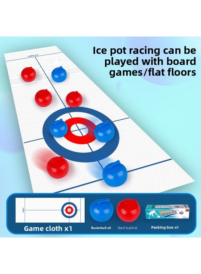 Cross-border Explosions Children's Educational Battle Competitive Curling Table Game Props Boy Indoor Interactive Curling Toys