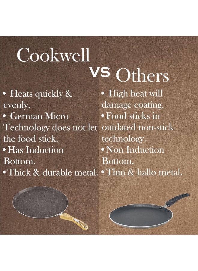 COOKWELL Non Stick Dosa Tawa (28 CM, Midnight Grey) - Image 4