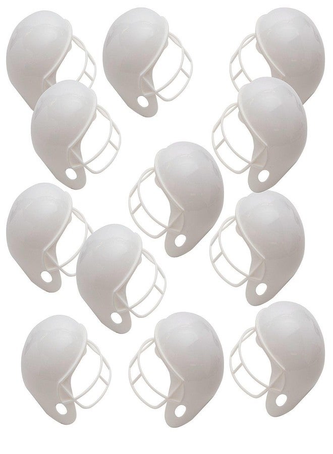 Color Me S&S Color-Me White Football Helmets, Personalize with Team Logo & Colors, Decorate with Permanent Markers, Paint or Stickers, Camp, Sports, Plastic, Decorative Use Only, 6” x 4-1/2", Pack of 12 - Image 1