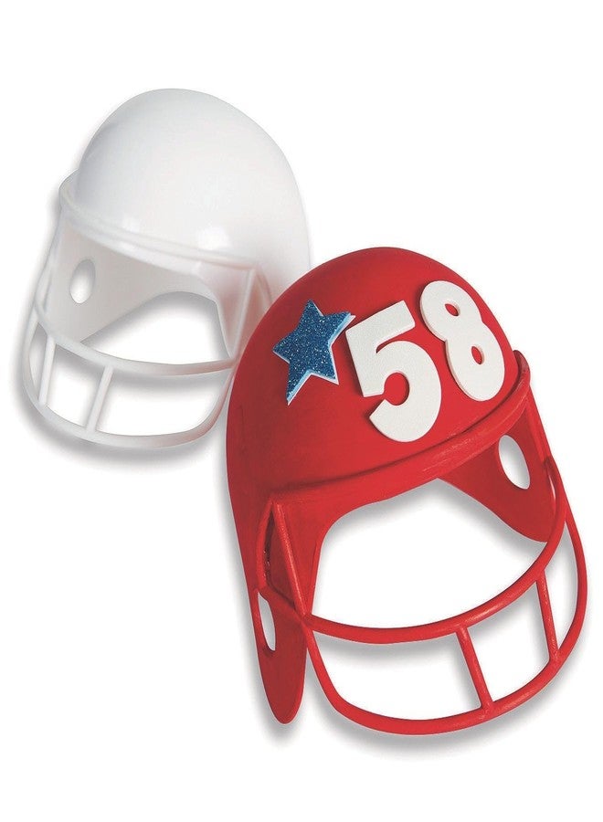 Color Me S&S Color-Me White Football Helmets, Personalize with Team Logo & Colors, Decorate with Permanent Markers, Paint or Stickers, Camp, Sports, Plastic, Decorative Use Only, 6” x 4-1/2", Pack of 12 - Image 2