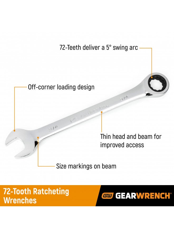 GEARWRENCH 12 Pt. Ratcheting Combination Wrench, 1-5/16" - 9060D