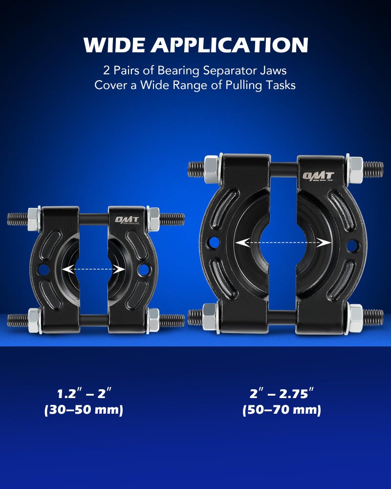 Orion Motor Tech مجموعة أدوات سحب المحامل وإزالة المسكن من أوريون موتور تك، 30 قطعة. مجموعة أدوات سحب المحامل 2 في 1 لمحامل العجلات، البوشات، المحاور، أدوات سحب المحامل في الثقوب العمياء ومجموعة فاصل المحامل مع أقلام المطرقة المنزلقة. - Image 5