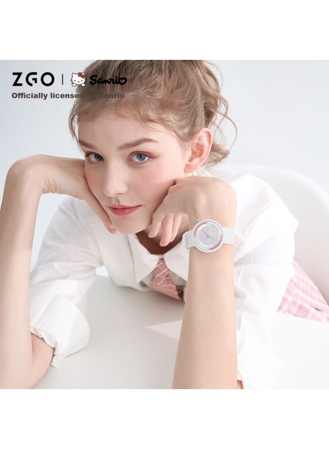 زجو Zgo ساعة للفتيات الطالبات، ساعة إلكترونية أنيقة من o Kitty لطالبات المدارس الإعدادية والثانوية، ساعة معصم رسمية مضادة للماء من Sanrio 2135 - Image 4