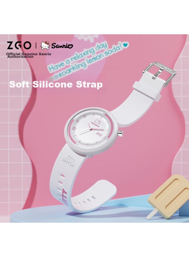 زجو Zgo ساعة للفتيات الطالبات، ساعة إلكترونية أنيقة من o Kitty لطالبات المدارس الإعدادية والثانوية، ساعة معصم رسمية مضادة للماء من Sanrio 2135 - Image 3