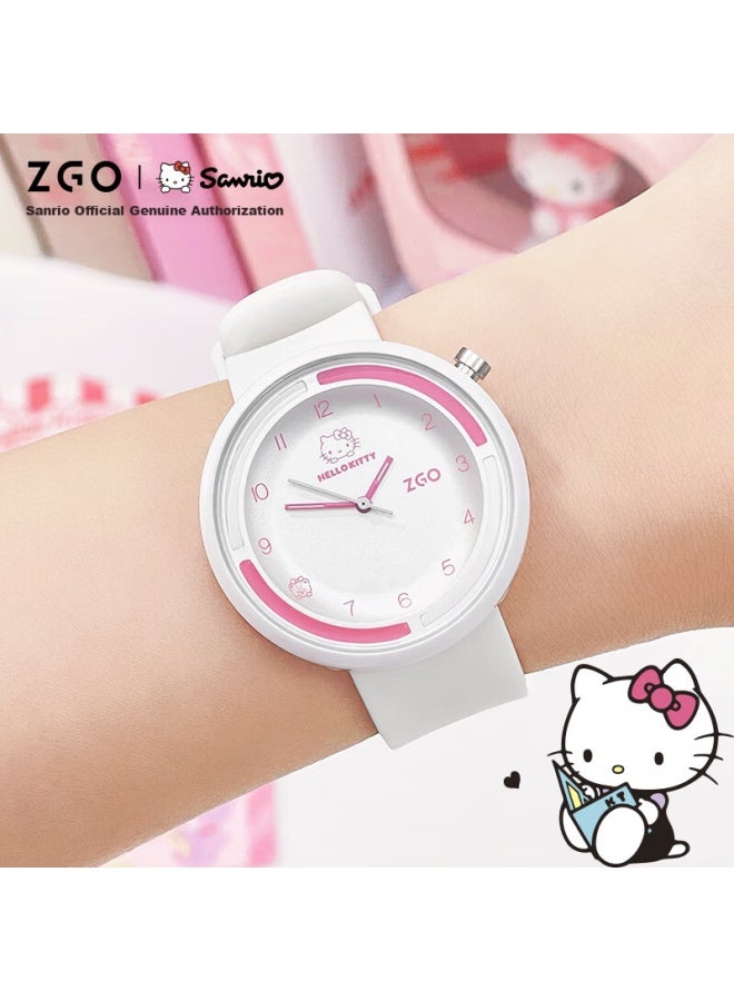 زجو Zgo ساعة للفتيات الطالبات، ساعة إلكترونية أنيقة من o Kitty لطالبات المدارس الإعدادية والثانوية، ساعة معصم رسمية مضادة للماء من Sanrio 2135 - Image 5