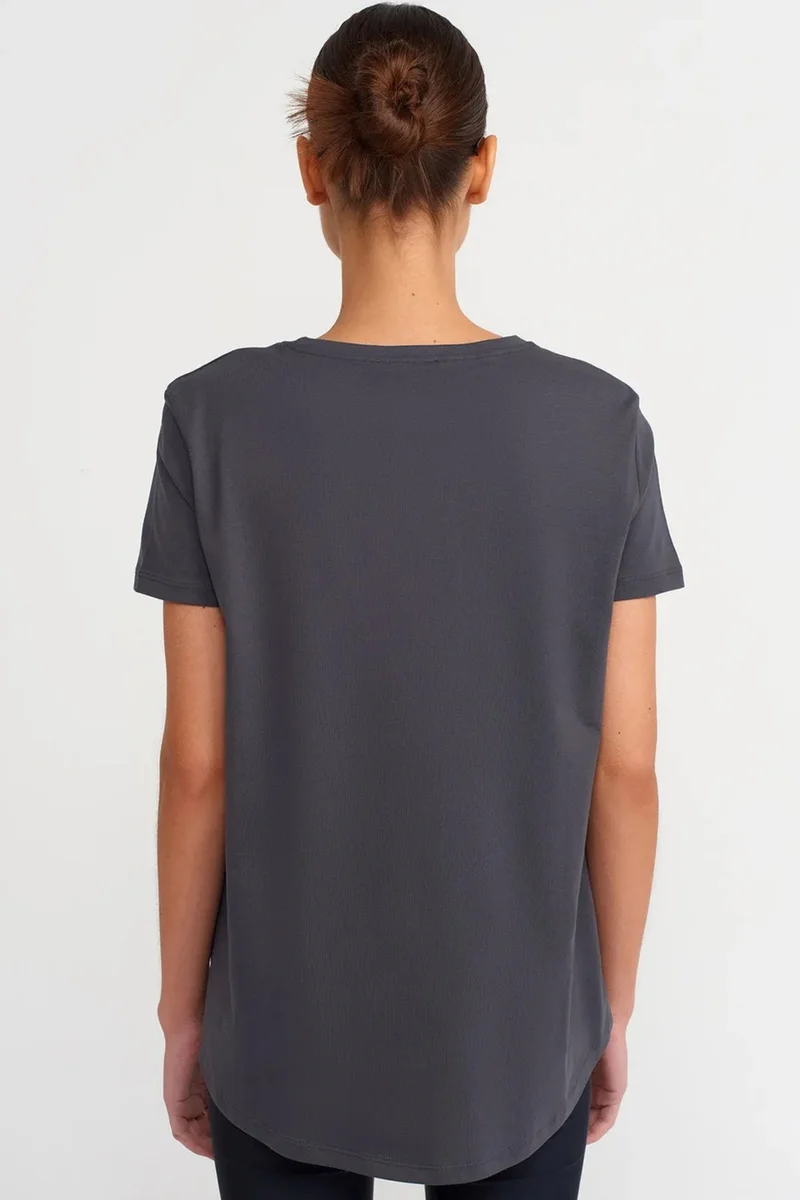 ديلفين Women's Crew Neck Basic T-Shirt - 3471