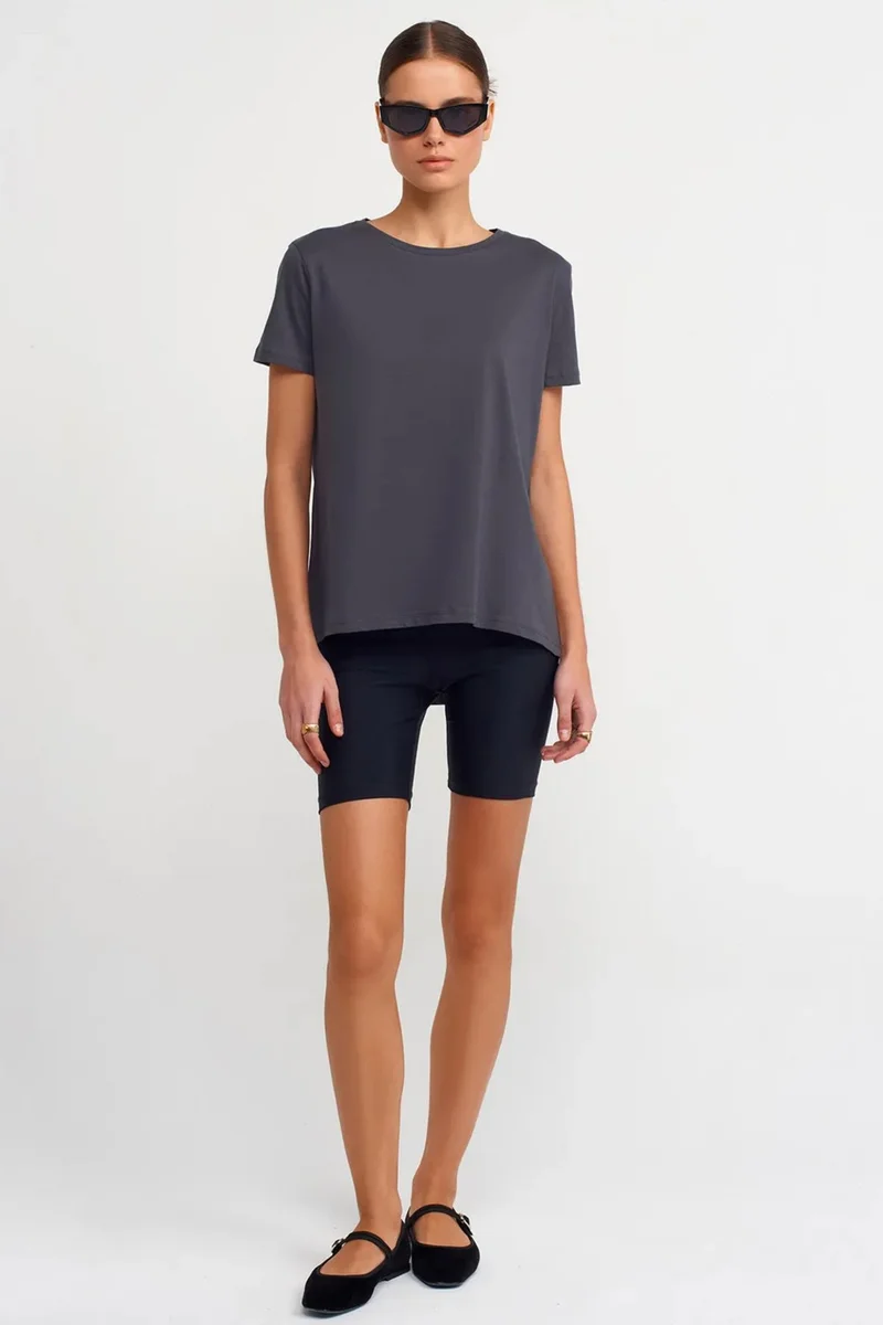 ديلفين Women's Crew Neck Basic T-Shirt - 3471