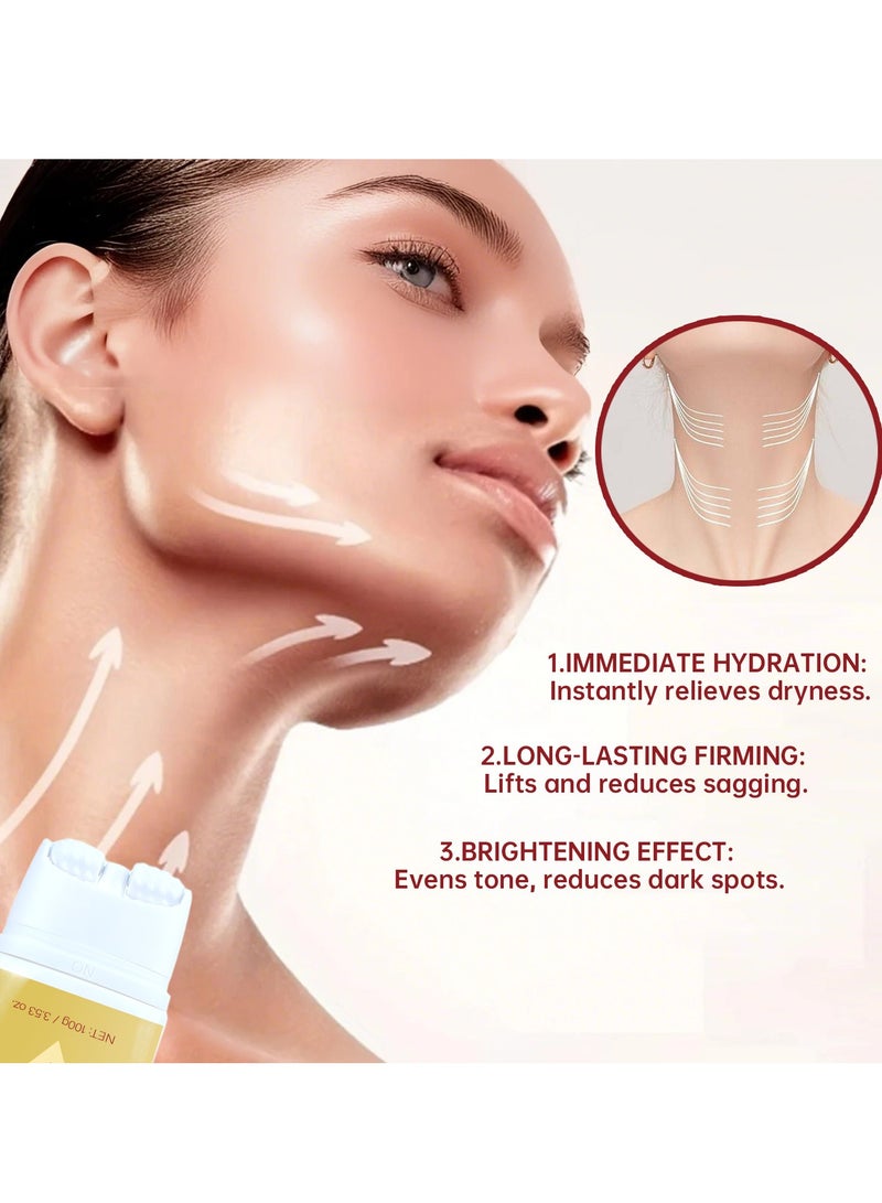 SAUVASINE Firming Neck Cream for Crepey Skin Body Care Comfort, Roller Neck Cream, Moisturizing, Tightening Lotions Cosmetic Skin Care Skin Repair for Women, 100g, 3.53oz - Image 4