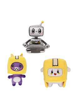 LankyBox Ultra-Soft Crystal Plush Robot Series - 3pcs