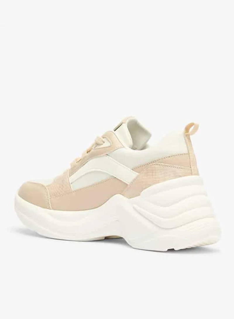 فلورا بيلا من شو إكسبرس سنيكرز نسائي برباط وكعب ويدج بكاحل منخفض