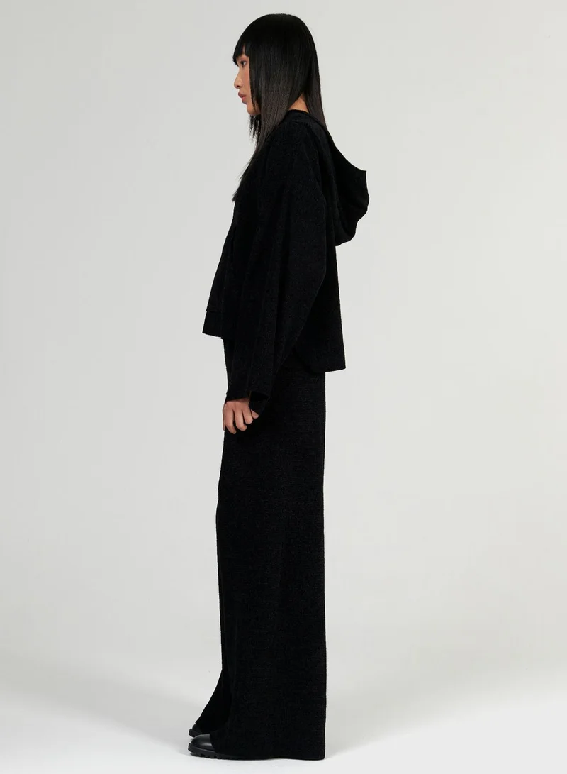 leem Wide-Leg Chenille Knit Trousers