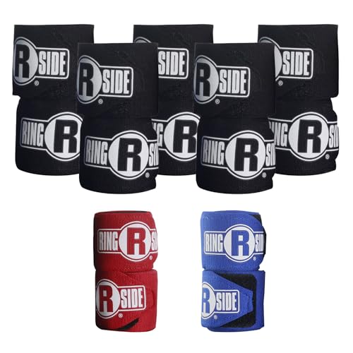 Ringside Pro Mexican Handwraps 5 Pair Pack Black - Image 1