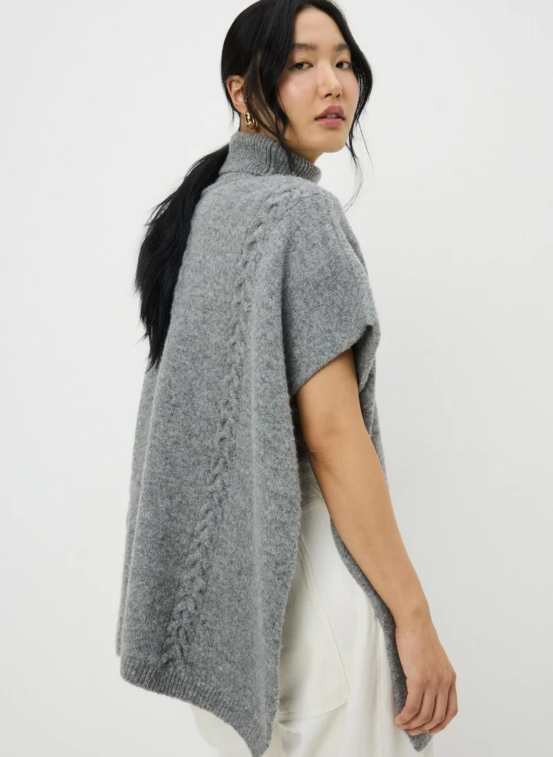 Matalan Grey Tassel Poncho