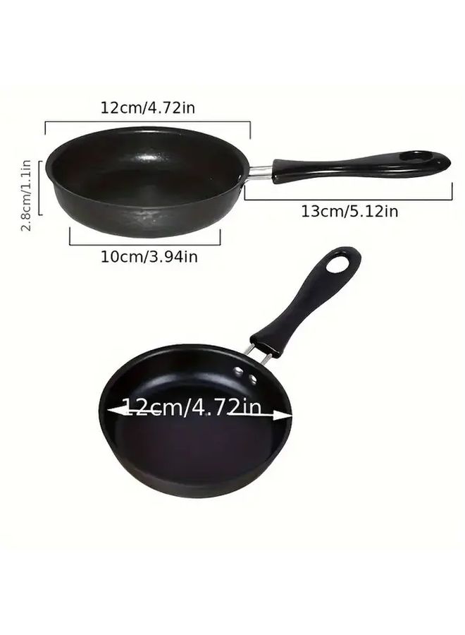Small Cast Iron Non Stick Egg Frying Pan Portable Pot Color Induction Compatible - Image 2