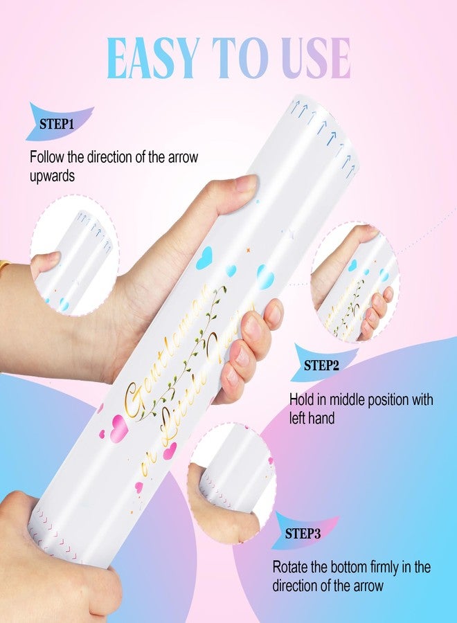 GAILROSO Gender Reveal Confetti Cannon,2 Blue 2 Pink Paper Connon Safty Party Poppers Shoots 20-25ft,12 inch Upgrade Firmware Baby Shower Gender Reveal Party Supplies Maternity Shoots - Image 3