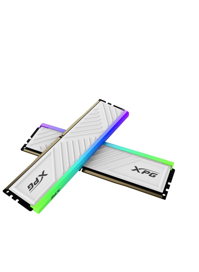 ADATA XPG SPECTRIX D35G RGB DDR4 3600MHz CL18 16GB (2x8GB) PC4-28800 RAM 288-Pin UDIMM Desktop Memory Kit White Heatsink (AX4U36008G18I-DTWHD35G) - Image 1