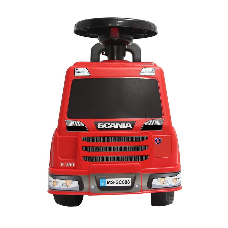 The Toys Home لعبة سيارة إطفاء سكانيا، نموذج P 250 باللون الأحمر، سيارة دفع للأطفال مع عجلة قيادة، مركبة طوارئ مرخصة، لعبة ركوب داخلية وخارجية للأطفال، من 2 إلى 5 سنوات - Image 2