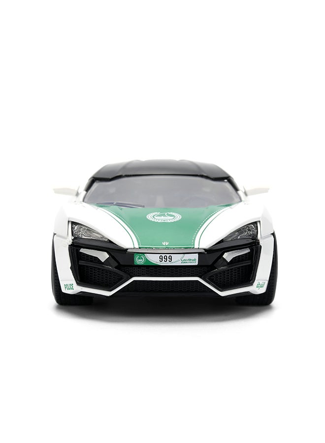 JADA جادا - شرطة دبي وموتر ليكان هايبر سبورت - نموذج مصبوب مقاس 1:24 - Image 3