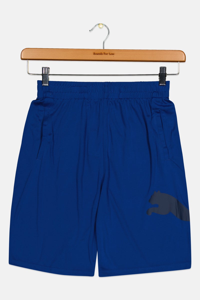 PUMA Kids Boy Sportswear Fit Training Shorts, Dark Blue - Image 2