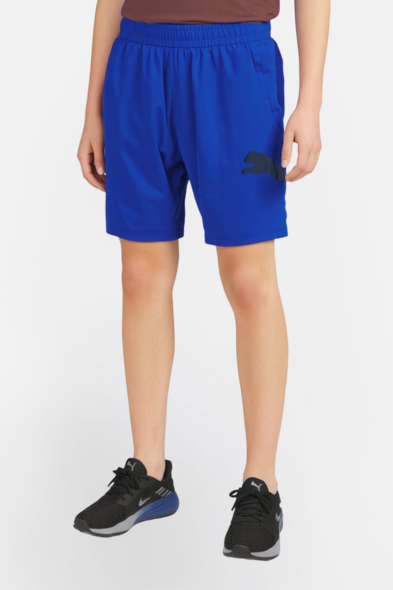 PUMA Kids Boy Sportswear Fit Training Shorts, Dark Blue - Image 1