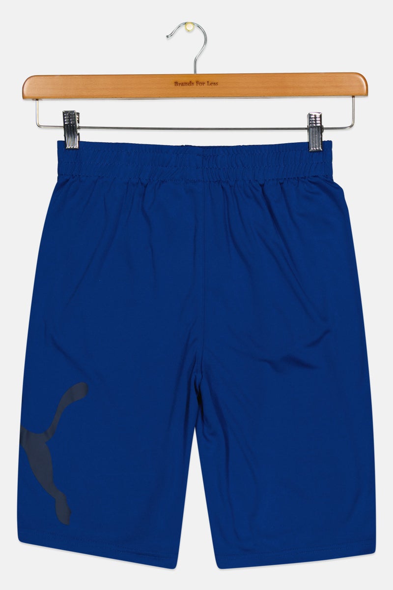 PUMA Kids Boy Sportswear Fit Training Shorts, Dark Blue - Image 3