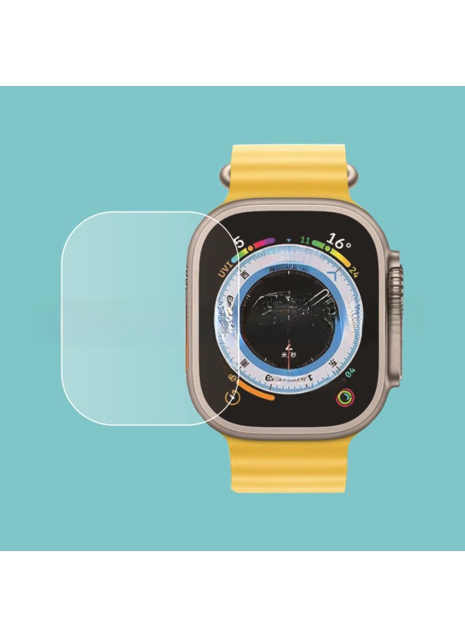 Generic - Suitable For Apple Watch Ultra Watch Tempered Glass Film Film For Apple Iwatchultra Glass Film 49mm-Color:Watch Ultra 49mm-Dimensions:Eye Protection Purple Light Tempered Film Arc Edge (with Packaging) - Image 1