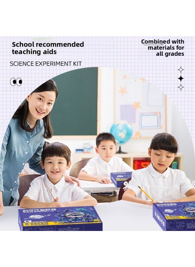 Generic - Children's Science Experiment Package Science And Technology Small Production 7 Years Old 14 Students Toy Education Suit Equipment Physics Invention Diy-Color:Sea, Land And Air Experiment 3-piece Set/free Teaching Ppt - Image 1
