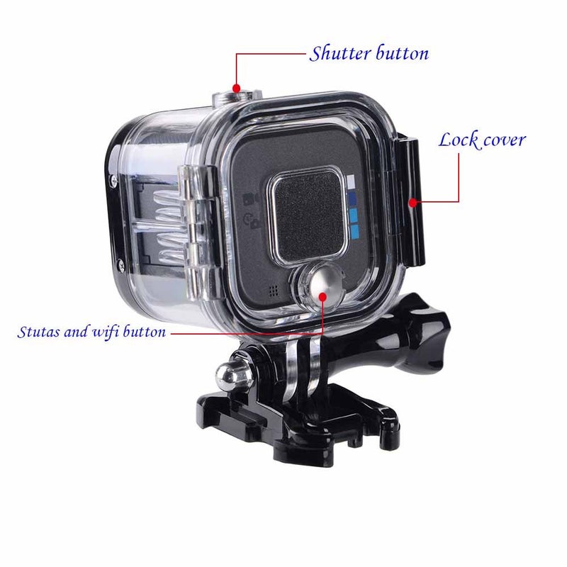 Suptig Replacement Waterproof Case Protective Housing for GoPro Hero Session Hero4 Session Hero5 Session Camera for Underwater Use Water Resistant up to 196ft (60m) - Image 4