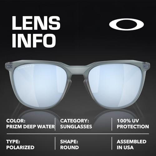OAKLEY OO9286 Thurso Round Shaped Polarized Sunglasses for Men – Includes Official Eyewear Kit – Matte Crystal Black Frame with Prizm Deep Water Lens - Image 4